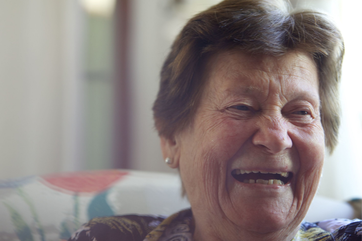 Early Alzheimer's - Elderly woman smiling 