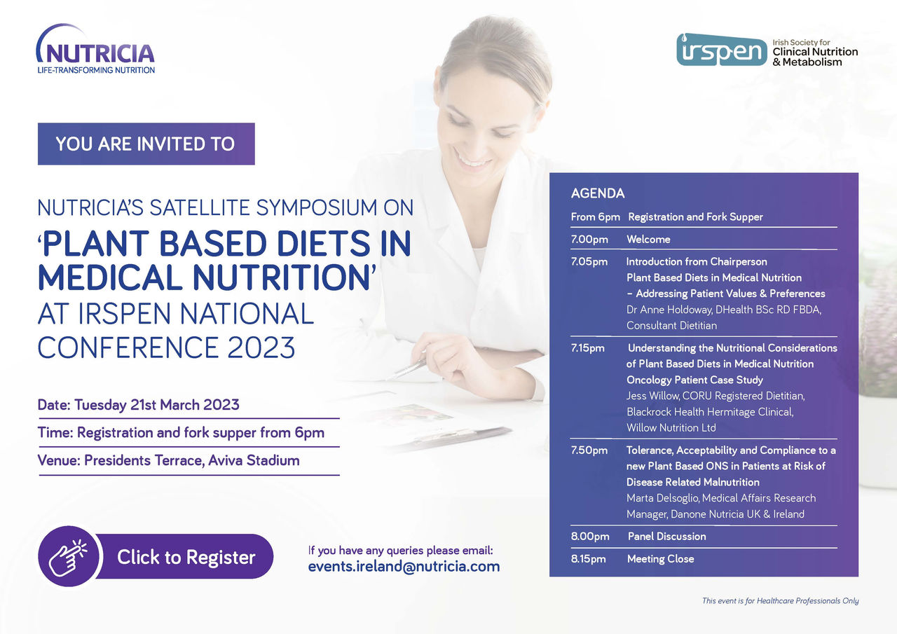 Nutricia's Satellite Symposium at IRSPEN National Conference 2023