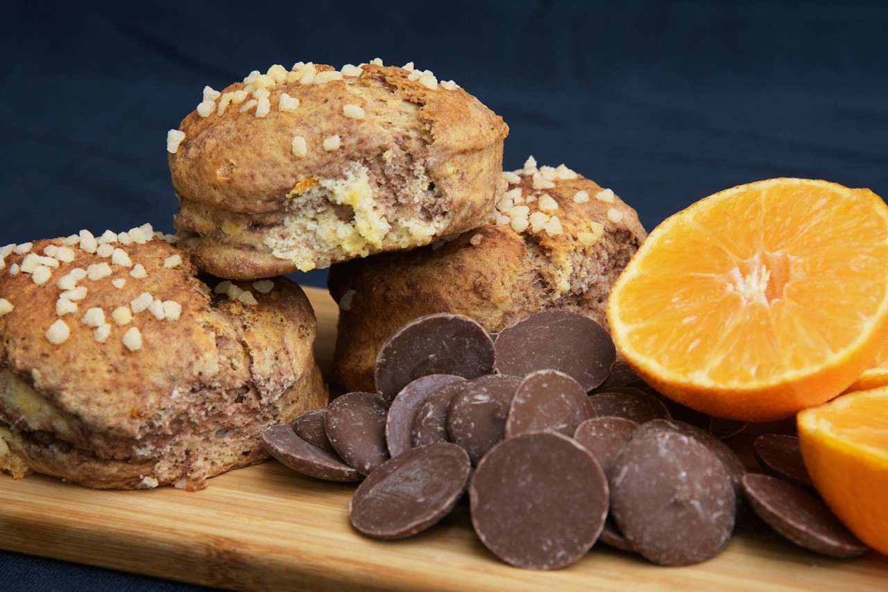 Chocolate and orange scones