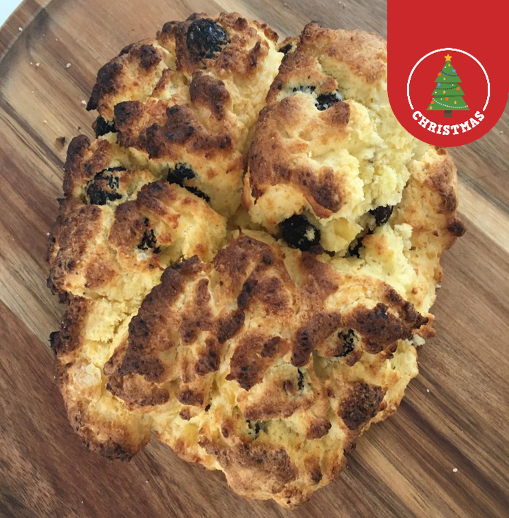 Christmas cheese and cranberry scones